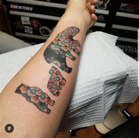 Mama Bear And Her 3 Cubs Tattoo