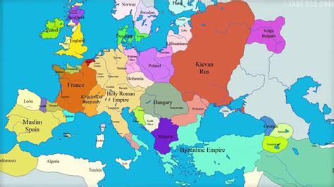 El Mundo De 1000 Años En Europa Mapa 1000 2000 Youtube