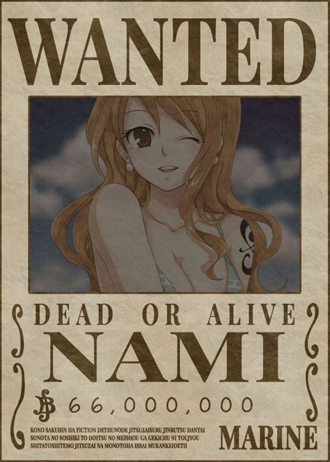 Nami Wanted Poster