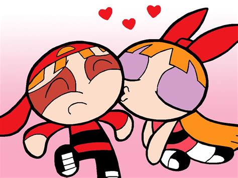 blossom kissing brick by kitty the kat on deviantart powerpuff girls ppg and rrb