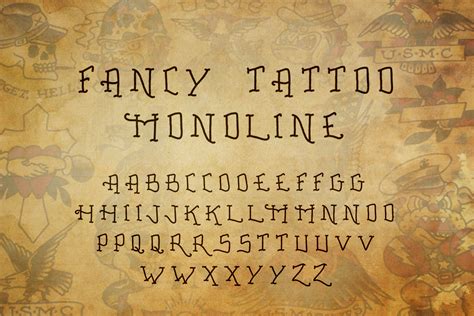 Fancy Tattoo Script Font By Out Of Step Font Company Fontspace