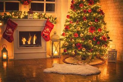 Christmas Fireplace Tree Near Around Traditions Unusual