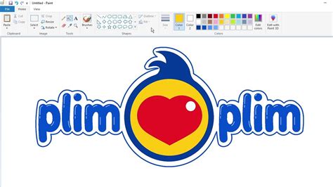How To Draw The Plim Plim Logo Using Ms Paint How To Draw On Your
