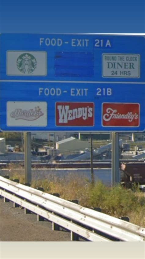 Interstate 83 Food Exit 21 Exit Highway Signs Diner