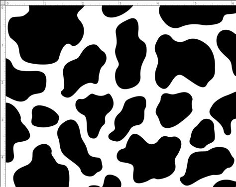 Cow Printed Fabric Black And White Cow Fabric Cattle Print Etsy Canada