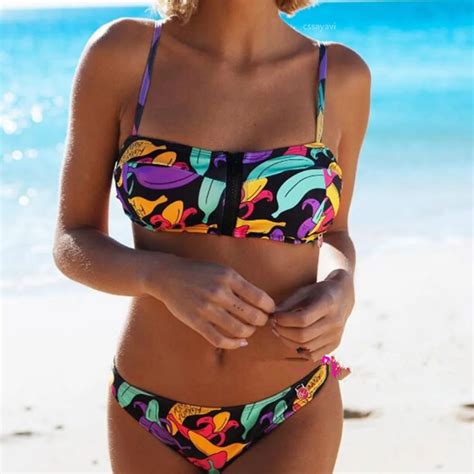 new sexy bikinis set swimsuit spaghetti strap padded bra bathing suits swim push up bikini set