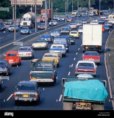 Traffic On Long Island Expressway In New York City Usa Stock Photo Alamy