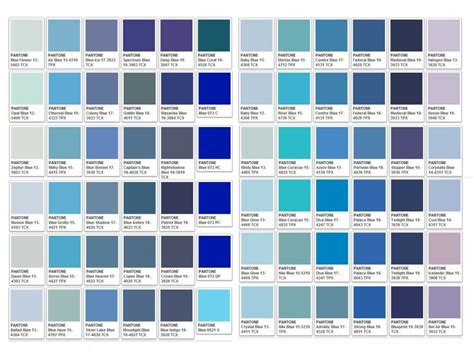 Blues Pantone Color Chart Pantone Colour Palettes Pantone Palette