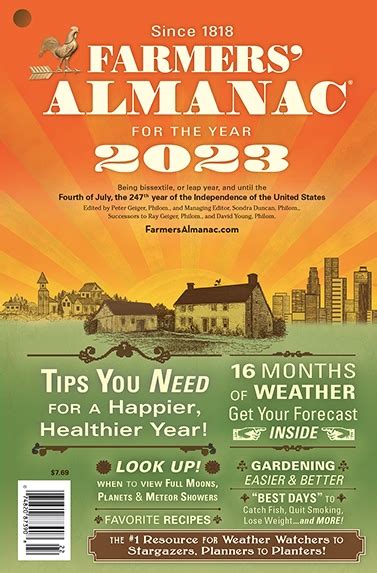 Farmers Almanac Holiday T Guide 2022