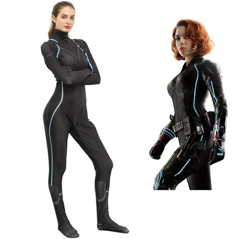 Avengers Black Widow Costume Women Natasha Romanoff Cosplay Superhero