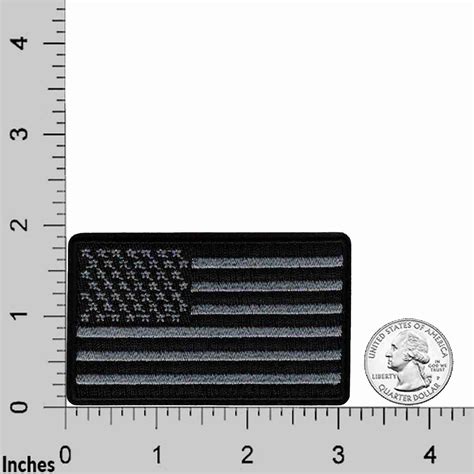 2 Pack Usa Flag Patch Black And Gray American Flag Us United States