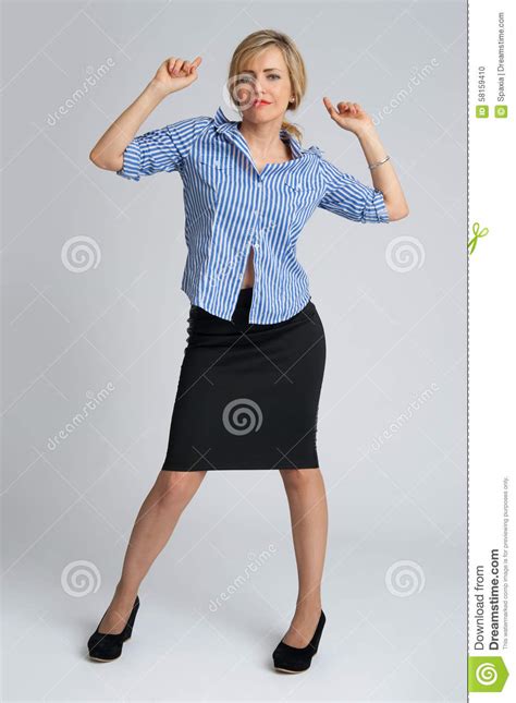 Business Woman Full Body Portrait Stock Photo Image