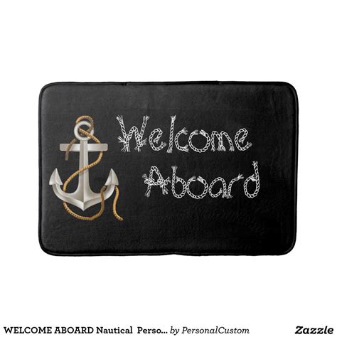 Welcome Aboard Nautical Personalized Mat In 2021