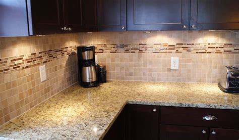 While it will take some time on your part, you don't have to be a. Glass and Stone Mosiac Backsplash — Wolf Custom Tile and ...