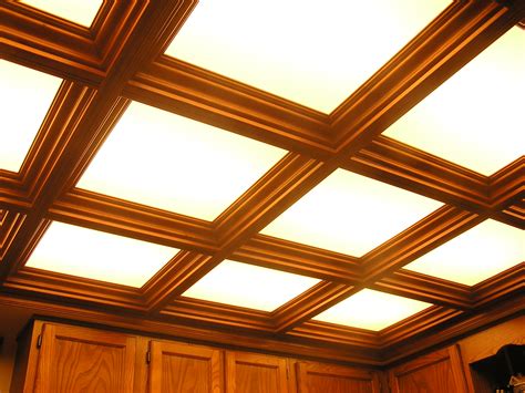 Wood Coffered Ceiling With Up Lighting Woodgrid Coffered Ceilings By