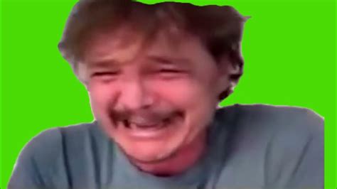 Pedro Pascal Laughing Then Crying Meme Green Screen Youtube