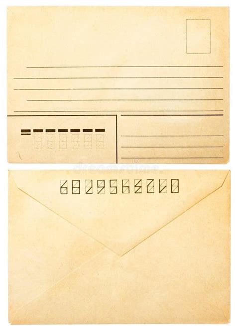 Old Envelope Front And Back Stock Photo Image Of Document Brown