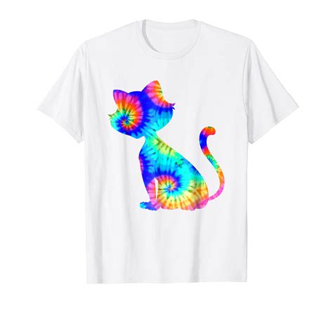 Tie Dye Cat Shirt Colorful Tye Dye Kitten T Shirt Ln Lntee