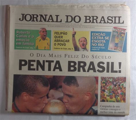 Tudo sobre futebol brasileiro e internacional. Futebol Copa 2002 Jornal Do Brasil Brasil Pentacampeão - R ...