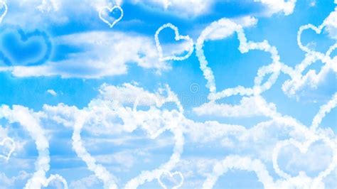 Cloud Hearts In The Sky Stock Photo Image Of Sunshine 64851110
