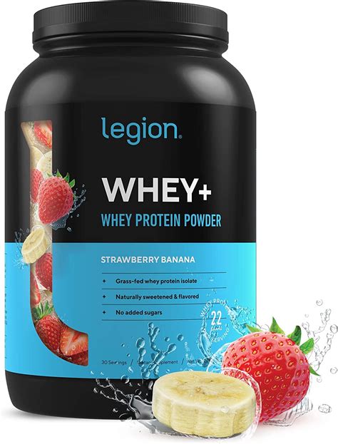 Legion Whey Strawberry Banana Whey Isolate Protein Powder From Grass