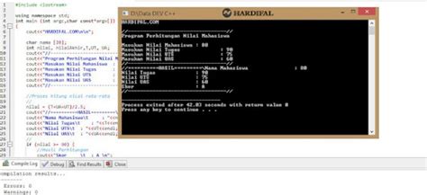 Cara Membuat Program Menghitung Nilai Grade Akhir Mahasiswa Dengan C