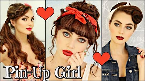 3 Vintageretro Pin Up Girl Hairstyles 1940 50s