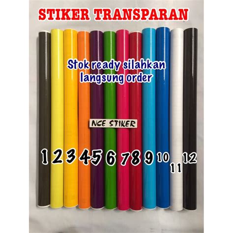 Harga kanopi per meter dengan model sederhana jauh lebih murah dibandingkan model lainnya, karena hanya menggunakan tiang single box, rangka dan reng single. GRATIS ONGKIR STIKER SKOTLET POLOS WARNA TRANSPARAN - toko ...