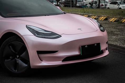 White With Pink Pearl Car Wrap 2023