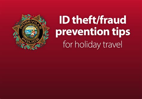 Id Theft Fraud Prevention Tips For Holiday Travel City Of Roseville