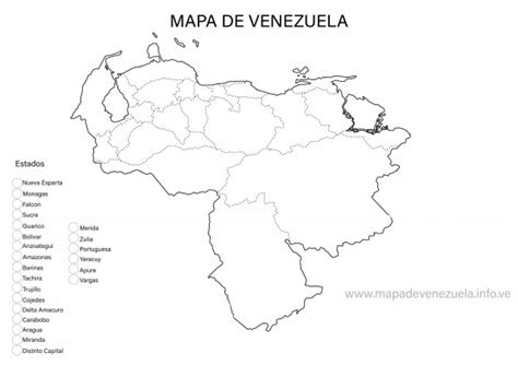 Mapas De Venezuela Para Colorear Y Descargar Colorear Imágenes