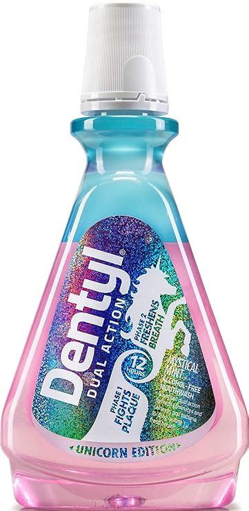 dentyl dual action cpc mouthwash 12hrs fresh breath and total care alcohol free unicorn edition