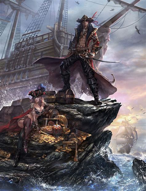 Artstation Pirate King Ares Pirate Art Pirates Dark Fantasy Art
