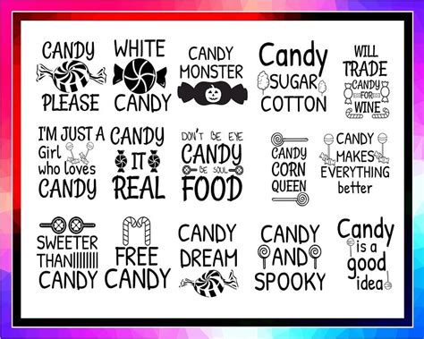Bundle 100 Candy Quotes Svg Png Candy Quotes Svg Files Candy Svg