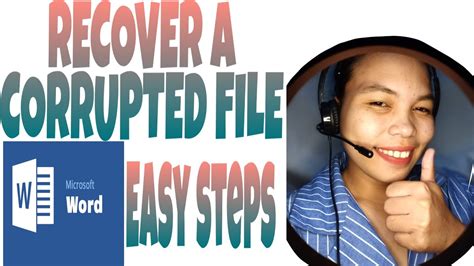 How To Recover A Corrupted File In Microsoft Word Easy Steps Youtube