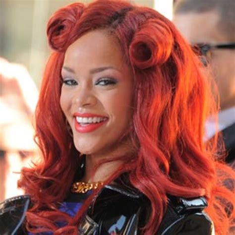 Red Suicide Rolls Best Rihanna Hairstyles