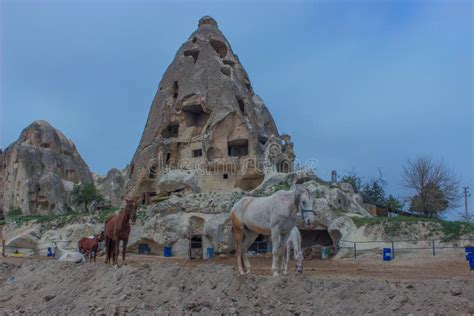 Turkey Cappadocia Caves Goreme Stock Image Image Of View Travel