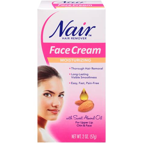 This nad's hair removal cream is gentle enough to be used on even the most sensitive skin areas, including your bikini line. Nair Hair Remover, Moisturizing Face Cream, 2 oz (57 g)