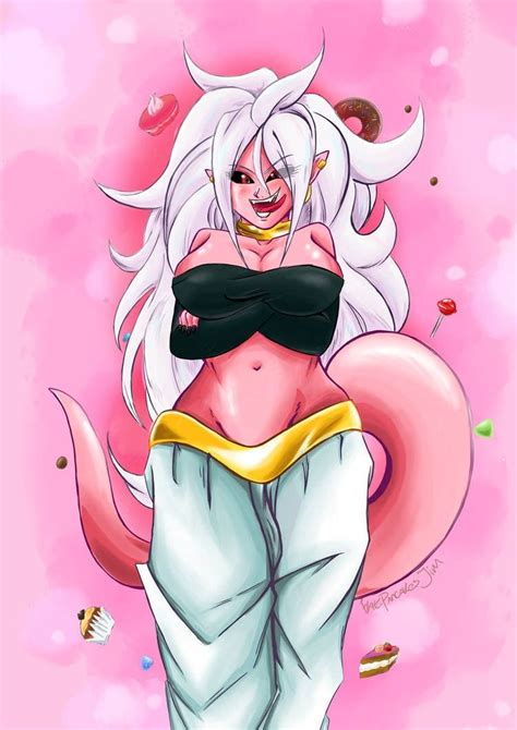 An Anime Character With White Hair And Black Bra Holding A Pink Object