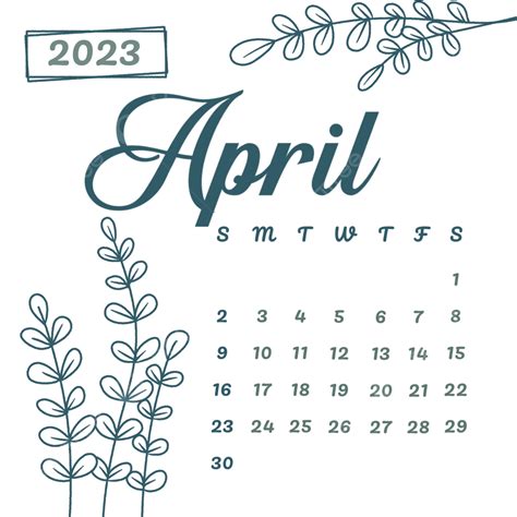 Calendar April 2023 Png Picture April Calendar 2023 Calendar 2023