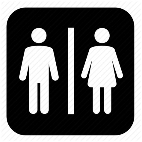 Male Restroom Symbol White On Transparent Background