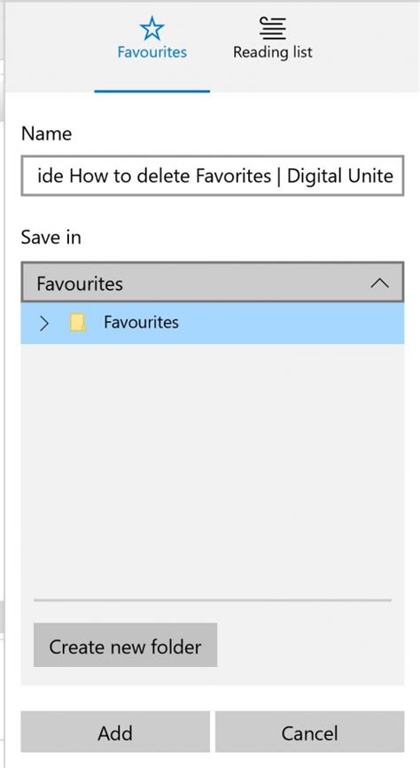 How To Add To Favourites Digital Unite