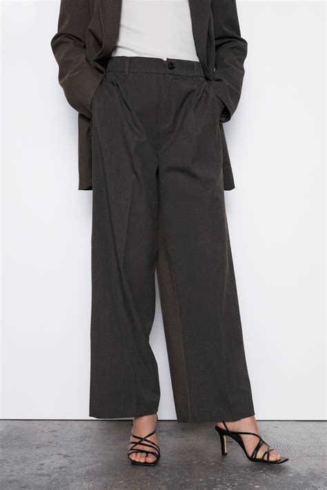 Zara Plaid Suit Pants