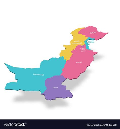 Pakistan Political Map Of Administrative Divisions