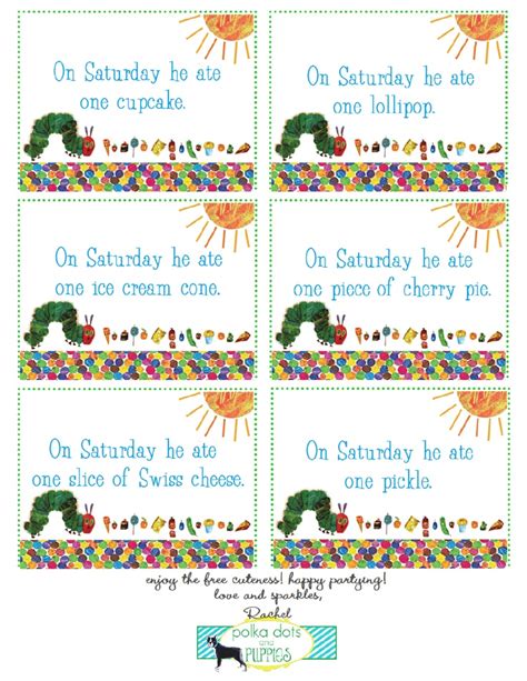 This printable includes a short hungry caterpillar food list. Pinterest: Discover and save creative ideas