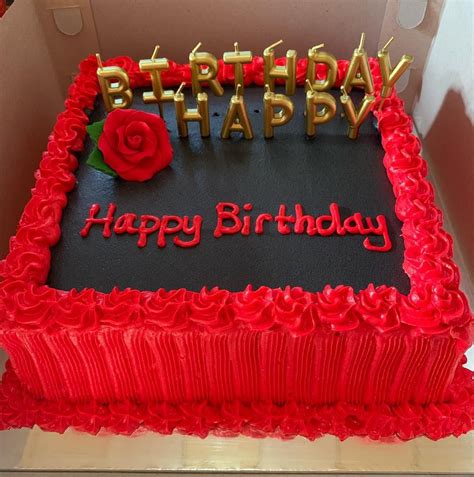 Beautiful Red Rose Birthday Cake Cakezd