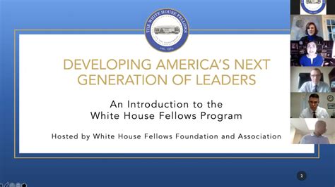 An Introduction To The White House Fellowship A Webinar White House