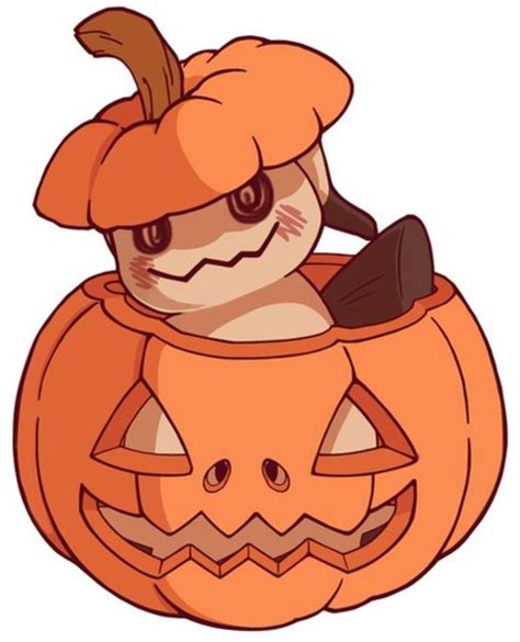 Pumpkin Mimikyu Pokemon Halloween Kawaii Halloween Pokemon Halloween