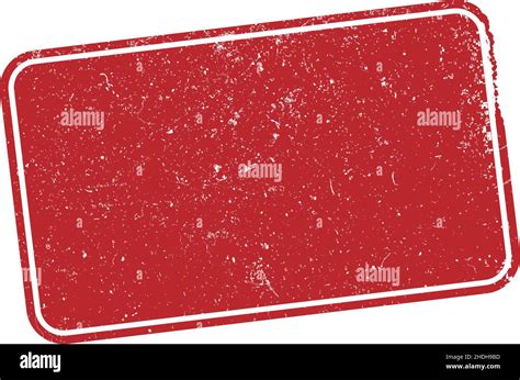 Red Rectangular Scratched Rubber Stamp Blank Stamp With Copy Space