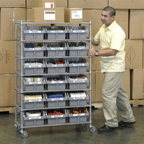 Costco item # 718262 (link to costco business delivery for specs only costcobusinessdelivery.com). Seville Classics Storage Bin Rack with 7 Shelves and 18 ...